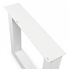 U tafelpoten wit - per SET (2 stuks) - metaal - 10x10 cm - breedte: 76 cm - hoogte: 72 cm - stalen U poot met witte coating - RAL 9016