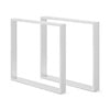 U tafelpoten wit - per SET (2 stuks) - metaal - 2x8 cm - breedte: 80 cm - hoogte: 72 cm - stalen U poot met witte coating - RAL 9016