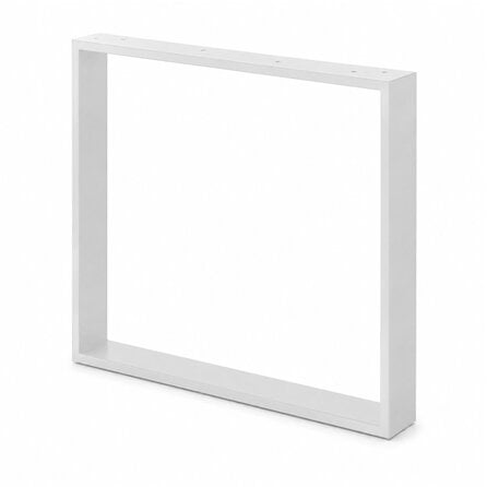 U tafelpoten wit - per SET (2 stuks) - metaal - 2x8 cm - breedte: 80 cm - hoogte: 72 cm - stalen U poot met witte coating - RAL 9016