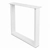 U tafelpoten wit - per SET (2 stuks) - metaal - 4x10 cm - breedte: 76 cm - hoogte: 72 cm - stalen U poot met witte coating - RAL 9016