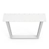 U tafelpoten wit - per SET (2 stuks) - metaal - 4x10 cm - breedte: 76 cm - hoogte: 72 cm - stalen U poot met witte coating - RAL 9016