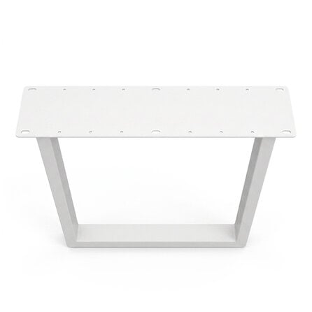 U tafelpoten wit - per SET (2 stuks) - metaal - 4x10 cm - breedte: 76 cm - hoogte: 72 cm - stalen U poot met witte coating - RAL 9016