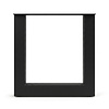 U tafelpoten zwart - per SET (2 stuks) - metaal - 10x10 cm - breedte: 76 cm - hoogte: 72 cm - stalen U poot met zwarte coating - RAL 9005