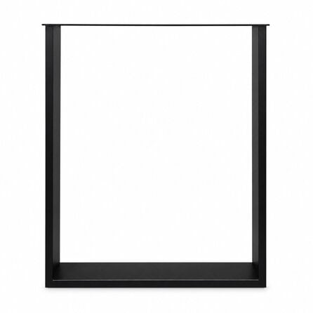 U tafelpoten zwart - per SET (2 stuks) - metaal - 2x8 cm - breedte: 60 cm - hoogte: 72 cm - stalen U poot met zwarte coating - RAL 9005