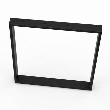 U tafelpoten zwart - per SET (2 stuks) - metaal - 2x8 cm - breedte: 80 cm - hoogte: 72 cm - stalen U poot met zwarte coating - RAL 9005