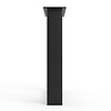 U tafelpoten zwart - per SET (2 stuks) - metaal - 4x10 cm - breedte: 76 cm - hoogte: 72 cm - stalen U poot met zwarte coating - RAL 9005