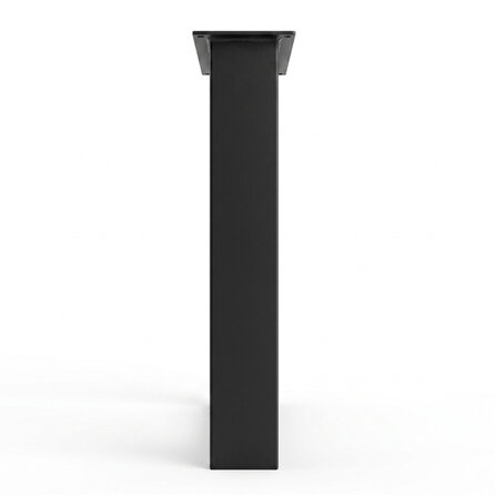 U tafelpoten zwart - per SET (2 stuks) - metaal - 4x10 cm - breedte: 76 cm - hoogte: 72 cm - stalen U poot met zwarte coating - RAL 9005