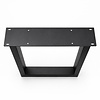 U tafelpoten zwart - per SET (2 stuks) - metaal - 4x8 cm - breedte: 76 cm - hoogte: 72 cm - stalen U poot met zwarte coating - RAL 9005