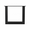 U tafelpoten zwart - per SET (2 stuks) - metaal - 8x8 cm - breedte: 76 cm - hoogte: 72 cm - stalen U poot met zwarte coating - RAL 9005