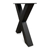 X bankpoten zwart - per SET (2 stuks) - metaal - 6x6 cm - breedte: 38 cm - hoogte: 43 cm - stalen X poten bankje met zwarte coating - RAL 9005