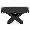 X bankpoten zwart - per SET (2 stuks) - metaal - 6x6 cm - breedte: 38 cm - hoogte: 43 cm - stalen X poten bankje met zwarte coating - RAL 9005