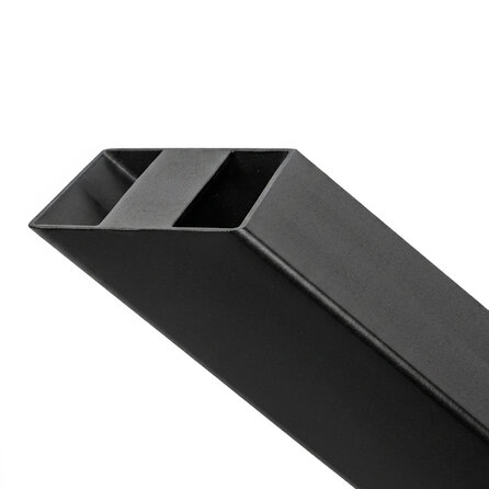 X salontafelpoten zwart - per SET (2 stuks) - metaal - 5x5 cm - breedte: 54 cm - hoogte: 37,5 cm - stalen X salontafel poot met zwarte coating - RAL 9005