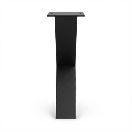 X salontafelpoten zwart - per SET (2 stuks) - metaal - 8x8 cm - breedte: 55 cm - hoogte: 40 cm - stalen X salontafel poot met zwarte coating - RAL 9005