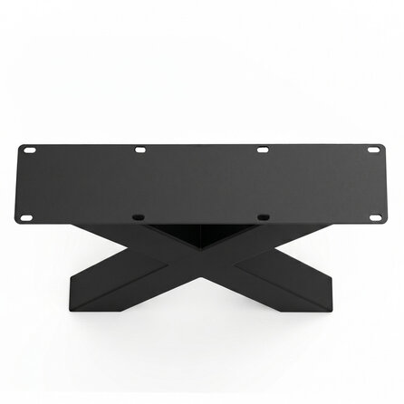 X salontafelpoten zwart - per SET (2 stuks) - metaal - 8x8 cm - breedte: 55 cm - hoogte: 40 cm - stalen X salontafel poot met zwarte coating - RAL 9005
