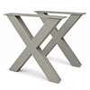 X tafelpoten in diverse kleuren - per SET (2 stuks) - metaal - 10x10 cm - breedte: 76 cm - hoogte: 72 cm - stalen X poot met hoogwaardige coating