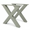 X tafelpoten in diverse kleuren - per SET (2 stuks) - metaal - 10x10 cm - breedte: 76 cm - hoogte: 72 cm - stalen X poot met hoogwaardige coating