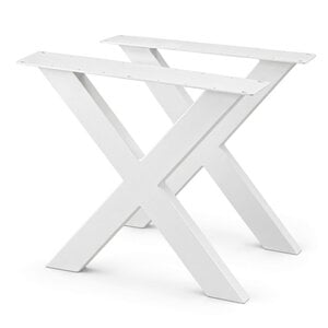 X-tafelpoten wit - SET (2 stuks) - metaal - 10x4 cm - breedte: 76 cm
