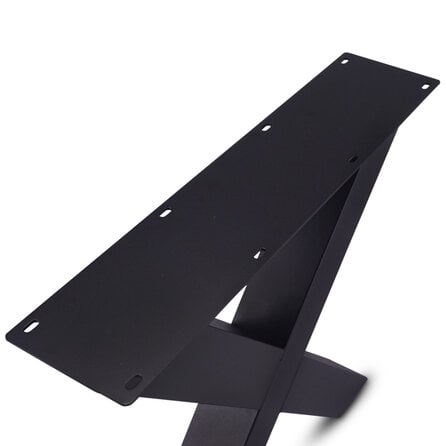 X tafelpoten zwart - per SET (2 stuks) - metaal - 10x10 cm - breedte: 78 cm - hoogte: 72 cm - stalen X poot met zwarte coating - RAL 9005