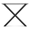 X tafelpoten zwart - per SET (2 stuks) - metaal - 4x10 cm (afgerond) - breedte: 80 cm - hoogte: 72 cm - stalen X poot met zwarte coating - RAL 9005
