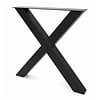 X tafelpoten zwart - per SET (2 stuks) - metaal - 8x8 cm - breedte: 76 cm - hoogte: 72 cm - stalen X poot met zwarte coating - RAL 9005