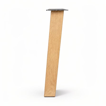 A tafelpoten schuin eiken - per SET (2 stuks) - 10x10 cm - breedte: 90 cm - hoogte: 73 cm - A poot - gelijmd rustiek eikenhout - KD 8-12%