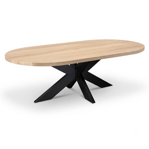 Capsule eiken eettafel - 4 cm - prime - brede lamel