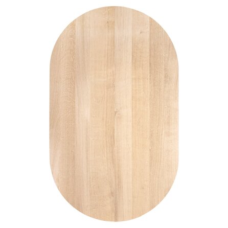Capsule eiken eettafel - 2,7 cm dik - prime eikenhout (A/B) - eiken halve cirkel tafel met brede lamel