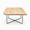Diagonaal rond-haaks eiken salontafel - vierkant - 2,7 cm dik - prime eikenhout (A/B) - vierkante eiken salon tafel met brede lamel Diagonaal rond-haaks eiken salontafel - vierkant - 2,7 cm dik - prime eikenhout (A/B) - vierkante eiken salon tafel met brede lamel
