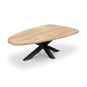Druppel eiken salontafel - 2,7 cm - rustiek - brede lamel