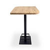 Diagonaal rond-haaks eiken bartafel / statafel - vierkant - 4 cm dik - rustiek eikenhout (B/C) - eiken sta/bar tafel met brede lamel Diagonaal rond-haaks eiken bartafel / statafel - vierkant - 4 cm dik - rustiek eikenhout (B/C) - eiken sta/bar tafel met brede lamel