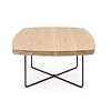 Deens ovaal eiken salontafel - vierkant - 4 cm dik - prime eikenhout (A/B) - vierkante eiken salon tafel met brede lamel