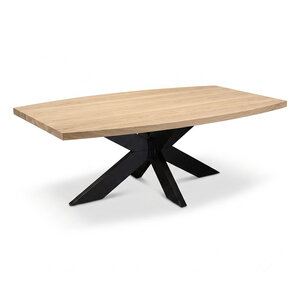 Half ovale eiken eettafel - 4 cm - prime - brede lamel Half ovale eiken eettafel - 4 cm - prime - brede lamel
