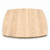 Deens ovaal eiken tafelblad - vierkant - 2,7 cm dik - prime eikenhout (A/B) - brede lamel (9-12 cm) - vaste afmetingen - gelijmd KD 8-12%