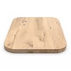 Eiken tafelblad met ronde hoeken - vierkant - 4 cm dik - rustiek eikenhout (B/C) - brede lamel (9-12 cm) - vaste afmetingen - gelijmd KD 8-12% Eiken tafelblad met ronde hoeken - vierkant - 4 cm dik - rustiek eikenhout (B/C) - brede lamel (9-12 cm) - vaste afmetingen - gelijmd KD 8-12%