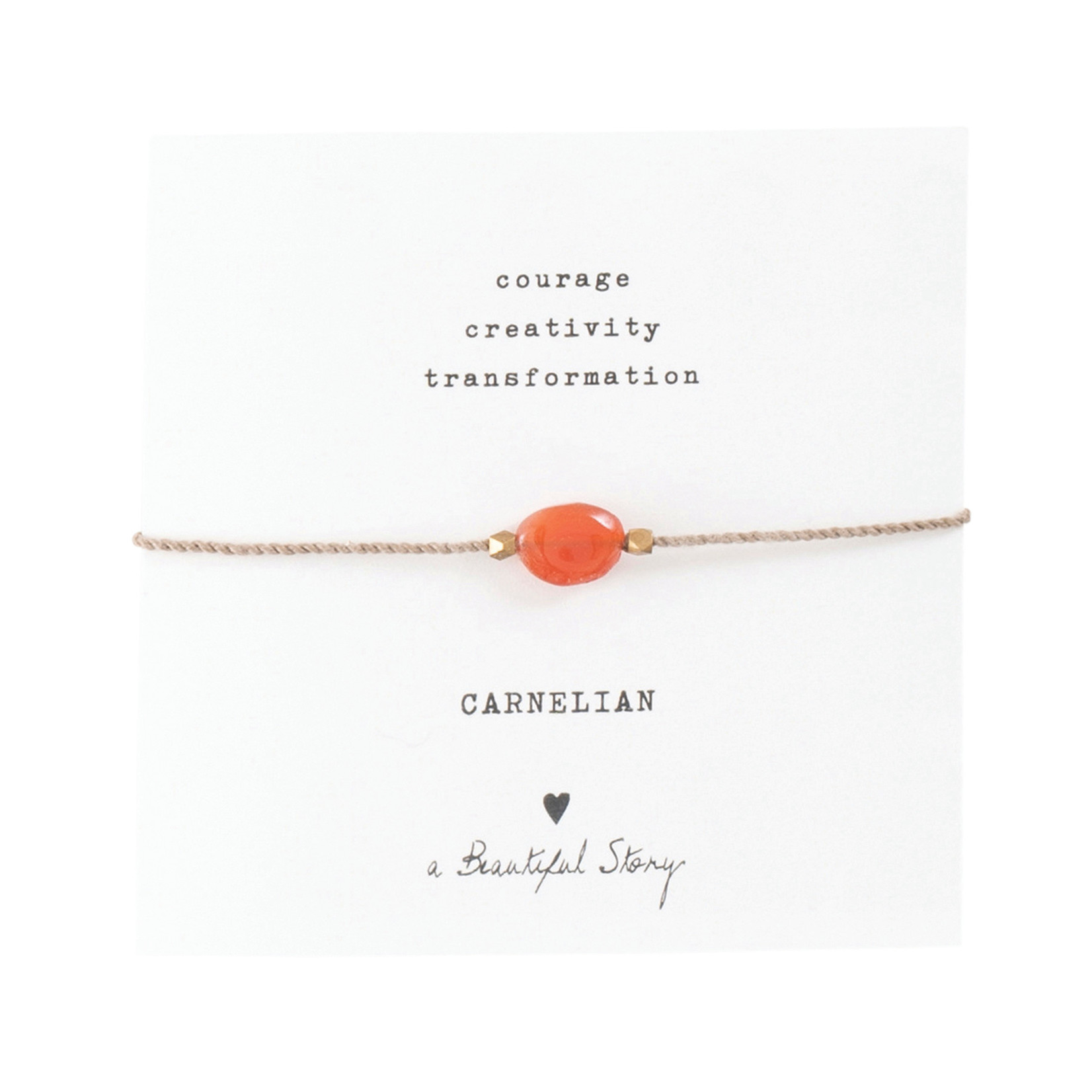 A Beautiful Story Gemstone Card Carnelian