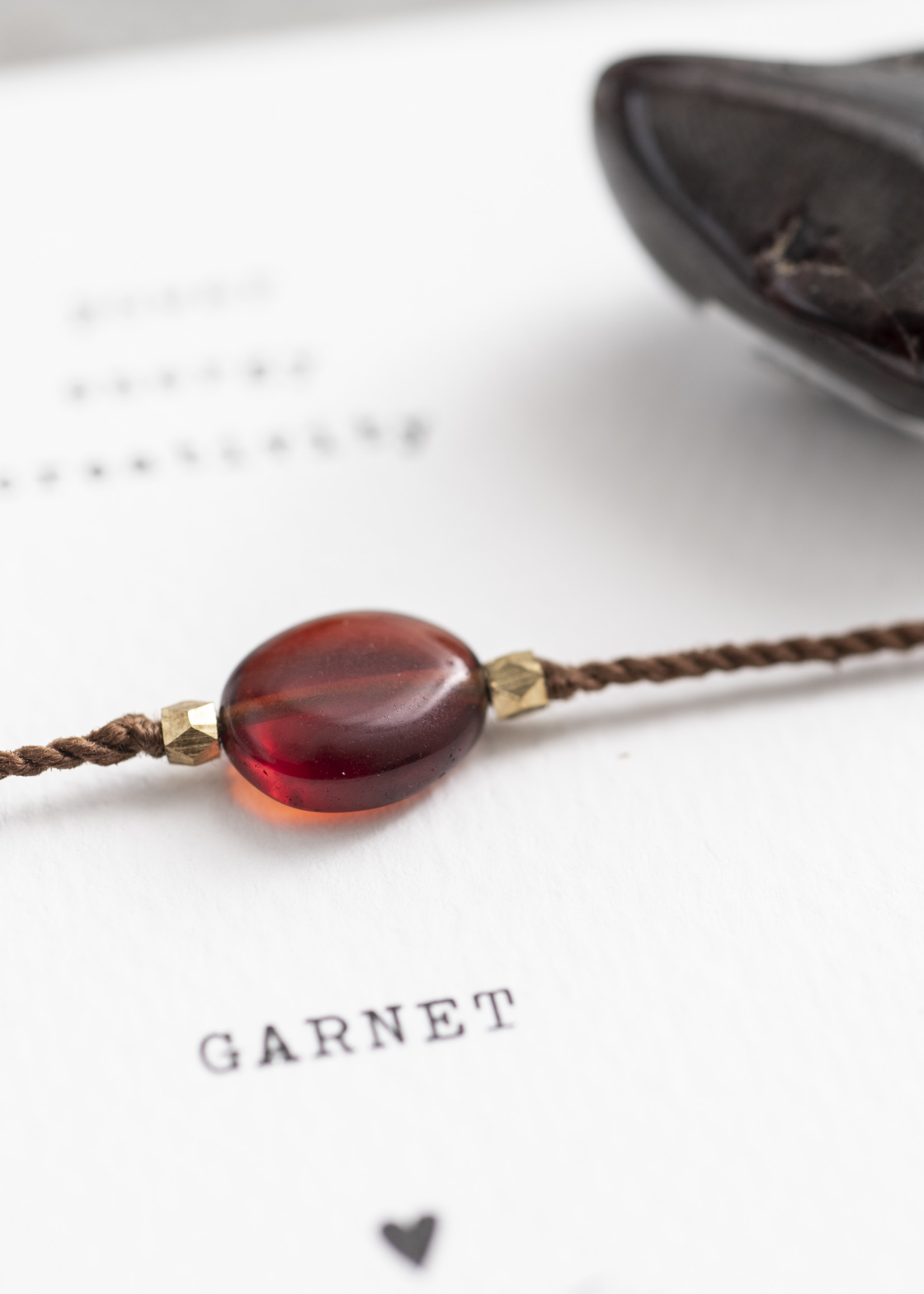 A Beautiful Story Gemstone Card Garnet