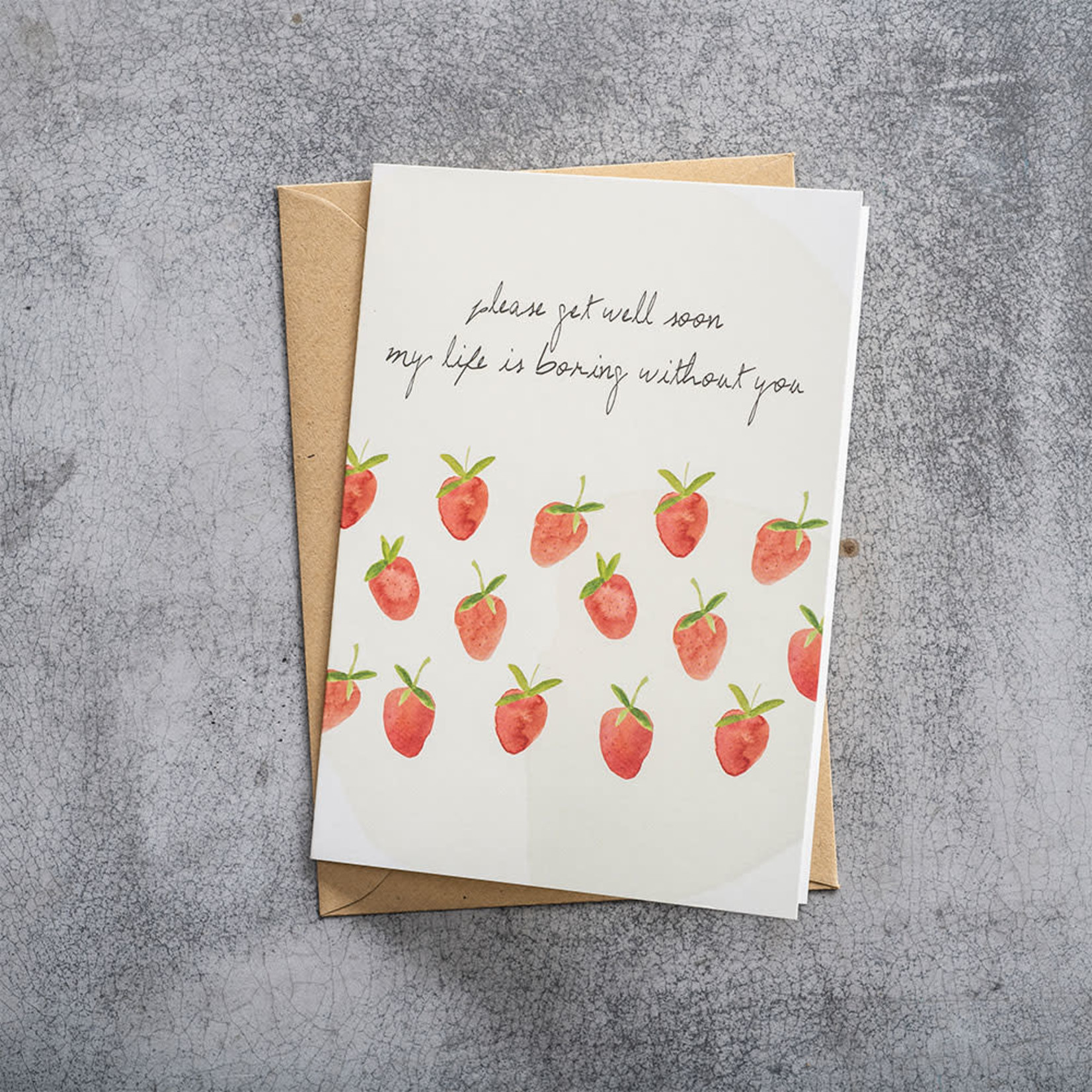 A Beautiful Story Wenskaart "Strawberries"
