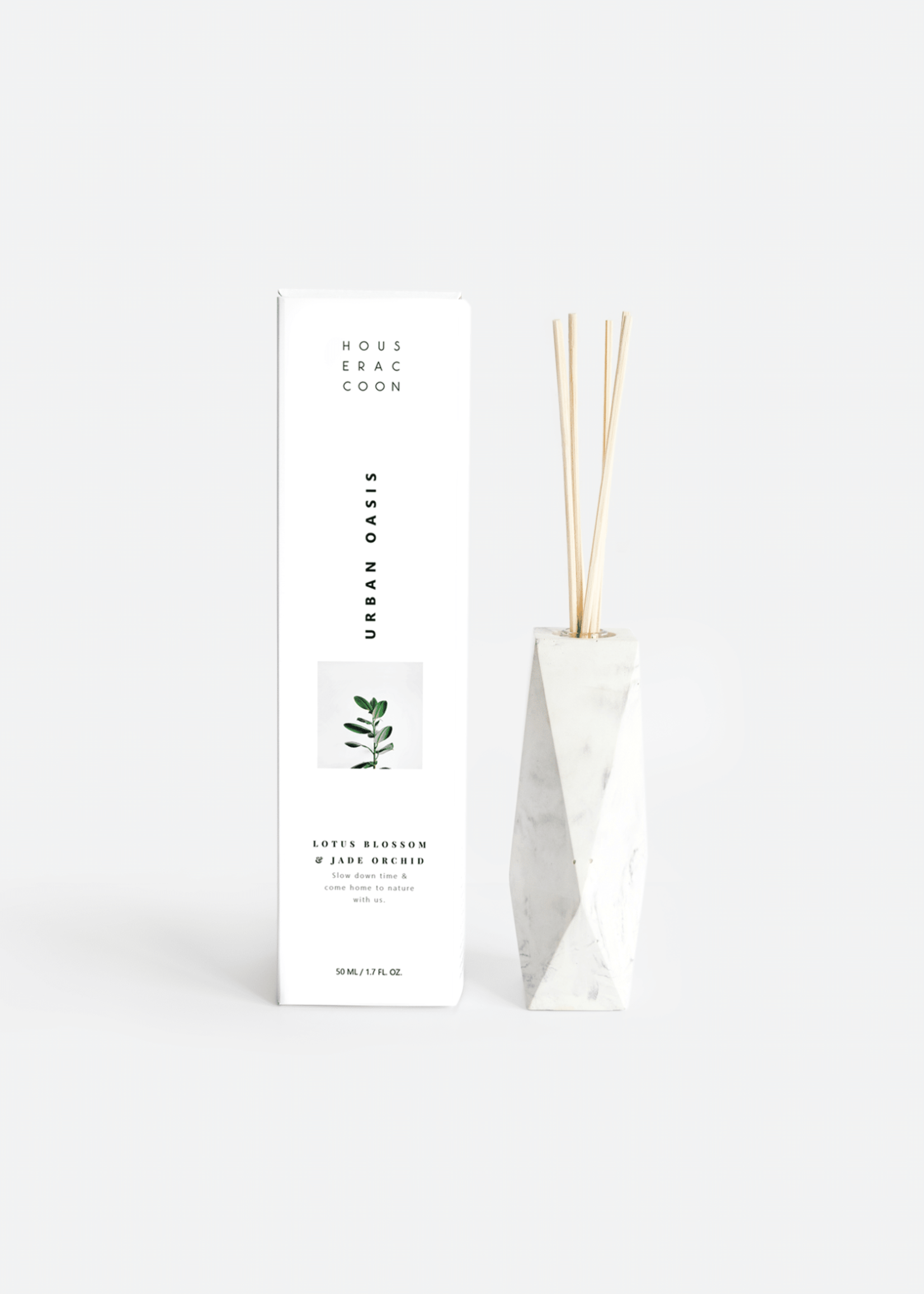 House Raccoon Amava Scent Diffuser - White Marble - Urban Oasis