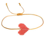 Armband Heart Coral