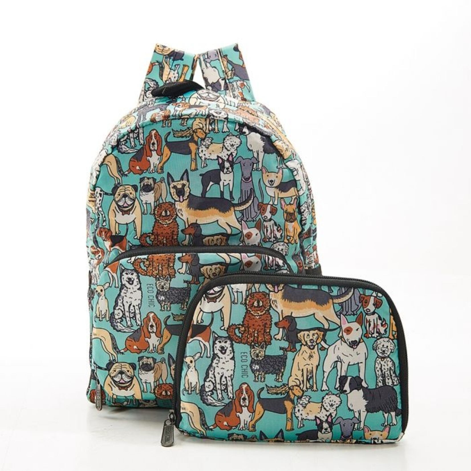 ECO CHIC Mini Rugzak "Teal Dogs"