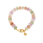 Pastel jade bracelet gold