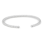 Pure by nat Bangle Zircons - Silver Plated