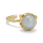 Pure by nat Ring Rainbow Moonstone 10mm - Gold Plated