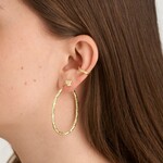 Pure by nat Earrings Hoop Foil 46mm - Gold Plated