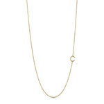 Pure by nat Halsketting met letter C - Gold Plated