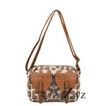 Crossbody Leopard Rectangle | Camel