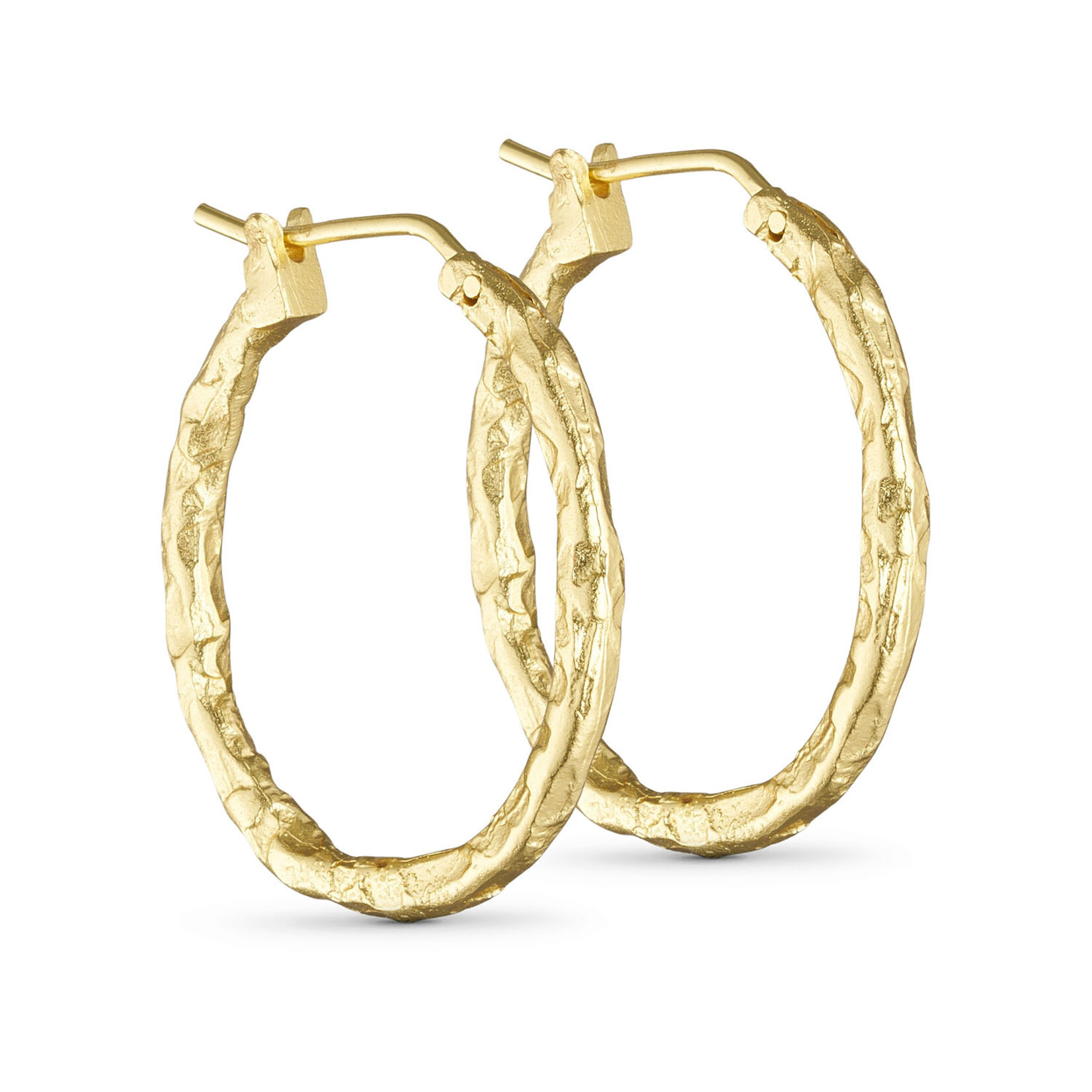 Pure by nat Earrings Hoop Foil 28mm - Gold Plated