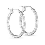 Pure by nat Earrings Hoop Foil 28mm - Silver Plated