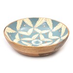 Bowl Mangowood Large | Blue&Ivory | 30cm