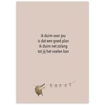 Wenskaart | Ik duim voor jou